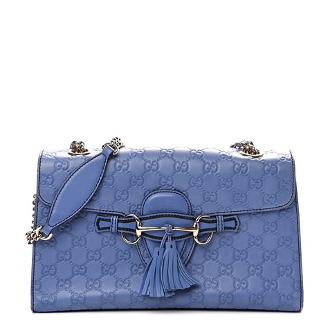 gucci micro guccissima medium emily chain shoulder bag black|guccissima blue shoulder bag.